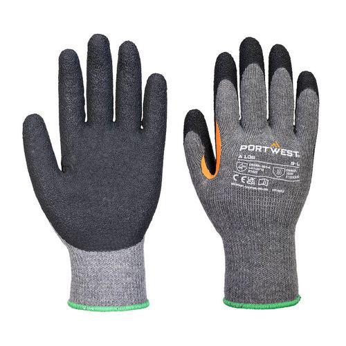 Rukavice Grip 10 s latexovou výztuží palce (Pk12), černá/šedá