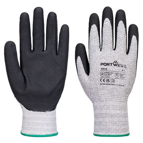 Nitrilové diamantové pletené rukavice Grip 13 (Pk12), černá/šedá