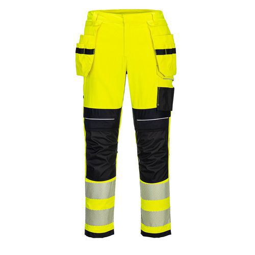 Kalhoty PW3 FR Hi-Vis Stretch Holster, černá/žlutá