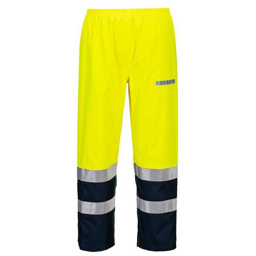 Kalhoty Bizflame Rain+ Hi-Vis Light Arc, modrá/žlutá