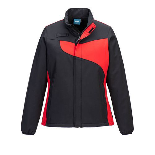 PW2 dámská softshellová bunda (2L), červená/černá