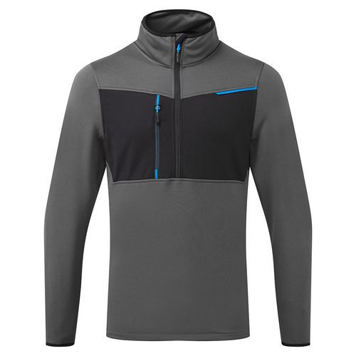 WX3 Tech Fleece poloviční zip, šedá