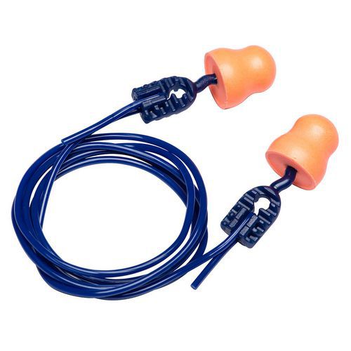 Špunty do uší Easy Fit PU s kabelem (200 párů), oranžová Špunty do uší Easy Fit PU s kabelem (200 párů), oranžová