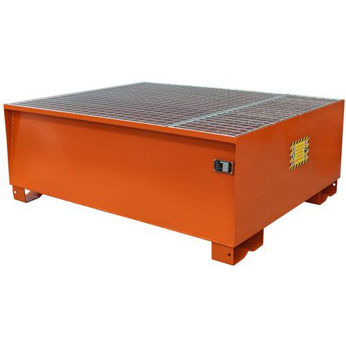Ocelové záchytné vany pod IBC kontejner, oranžová