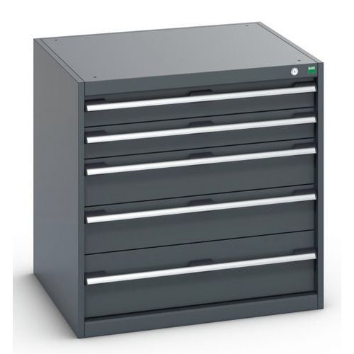 Dílenské zásuvkové skříně Bott Cubio 200, 80 x 80 x 65-75 cm, 5 zásuvek