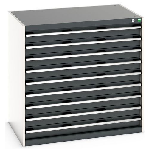 Dílenské zásuvkové skříně Bott Cubio 200, 100 x 105 x 65-75 cm, 9 zásuvek