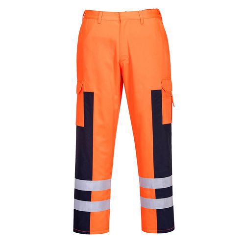 Hi-Vis balistické kalhoty, modrá/oranžová