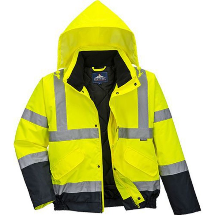 Reflexní nepromokavá bunda bomber Hi-Vis