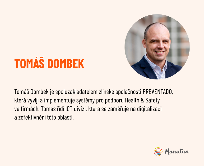 Tomáš Dombek se podělil o zkušenosti s prevencí pracovních úrazů ve firmách.