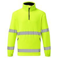 Hi-Vis 1/2 Zip Fleece, žlutá