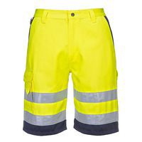 Hi-Vis kraťasy z lehkého polyesteru a bavlny, modrá/žlutá