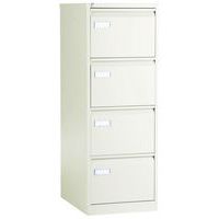 Jednořadá kovová kartotéka Manutan Expert, 4 zásuvky