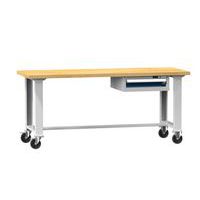 Mobilní dílenské stoly Multiplex se zásuvkou, 88 x 200 x 80 cm, buk