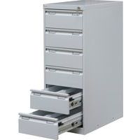 Jednořadé kovové lístkovnice A6 Stour, 6 zásuvek