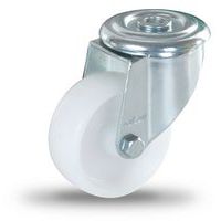 Polypropylenová transportní kola se středovým otvorem, průměr 80 - 125 mm, otočná, kluzná ložiska
