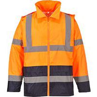 Reflexní nepromokavá bunda Classic Contrast Hi-Vis, oranžová/modrá