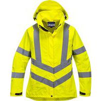 Dámská reflexní nepromokavá bunda Hi-Vis, žlutá