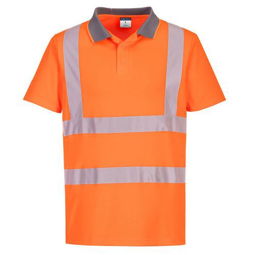 Eco Hi-Vis S/S Polo, 6 ks v balen, oranov, vel. M