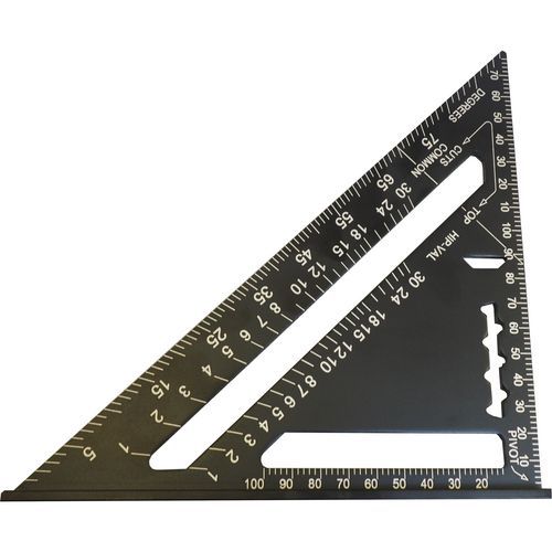 TOPTRADE trojúhelník tesařský, hliníkový, 180 mm