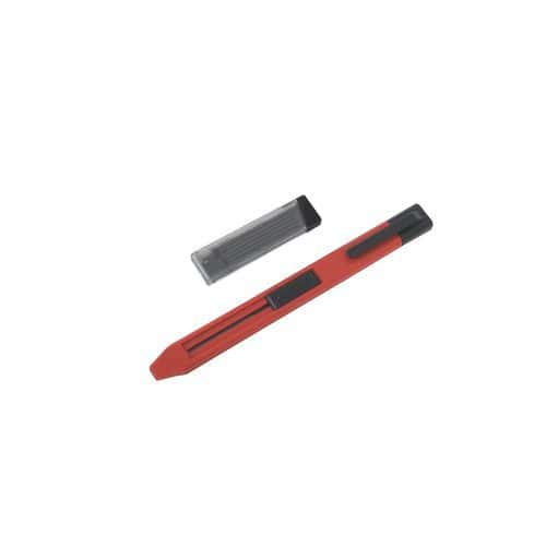 TOPTRADE tužka tesařská, posuvná, tvrdost HB + 6 ks náhradních tuh, 170 mm