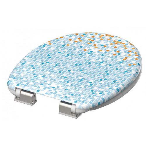 WC prknko Schtte, soft close, Mosaik Blau-Orange