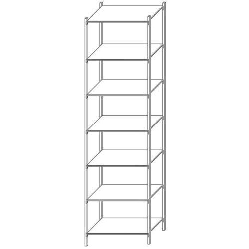 Kovov regl Taranis, zkladn, 300 x 75 x 30 cm, 1 200 kg, 7 po