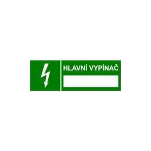 Informan bezpenostn tabulka - Hlavn vypna, plast