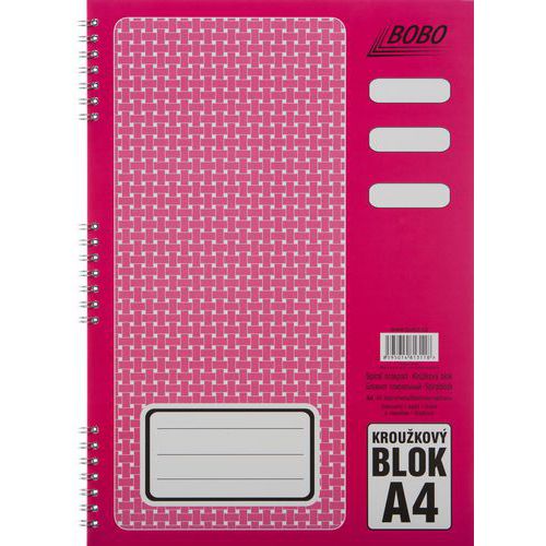 Blok A4 s kovovou bon spirlou, linkovan, 5 ks