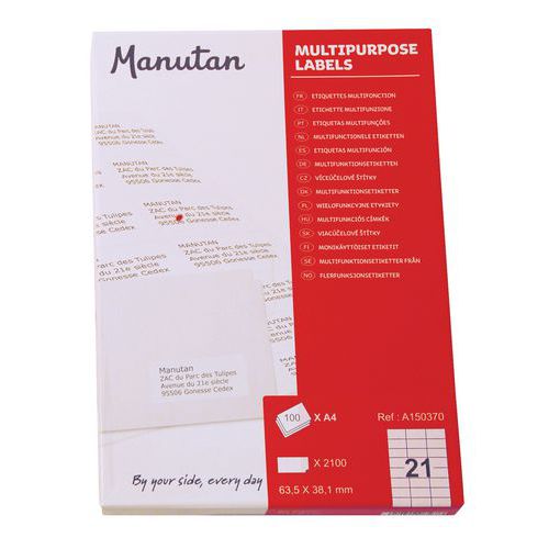 Samolepc etikety Manutan, 6,35 x 3,8 cm