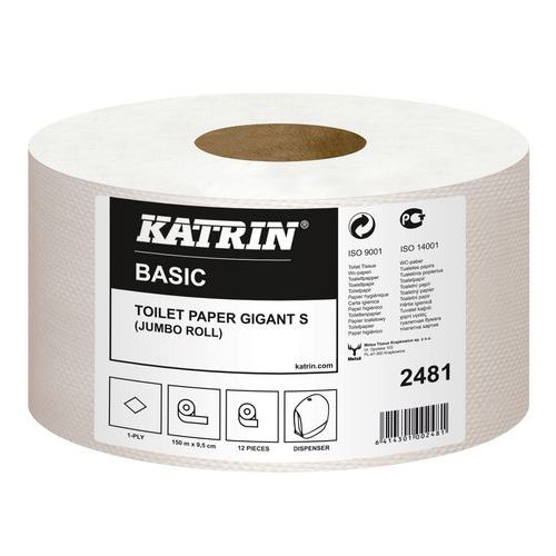 Toaletn papr Katrin Basic Gigant S 1vrstv, 18 cm, 160 m, 68%