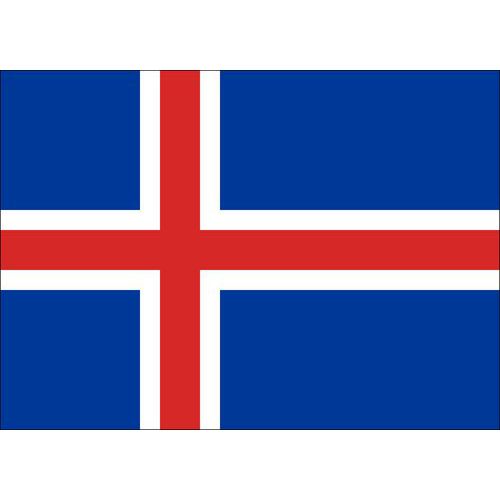 Sttn vlajka, s karabinou, 90 x 60 cm, Island