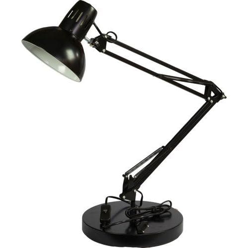 Kancelsk stoln lampa Poppins black se svorkou i podstavcem,
