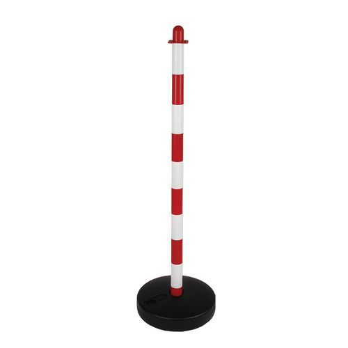 Plastov zahrazovac sloupek Annchi, vka 90 cm, bl/erven