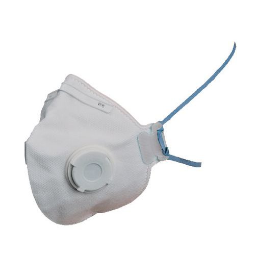 Skládací respirátor s ventilkem, stupeň ochrany FFP2, 10 ks