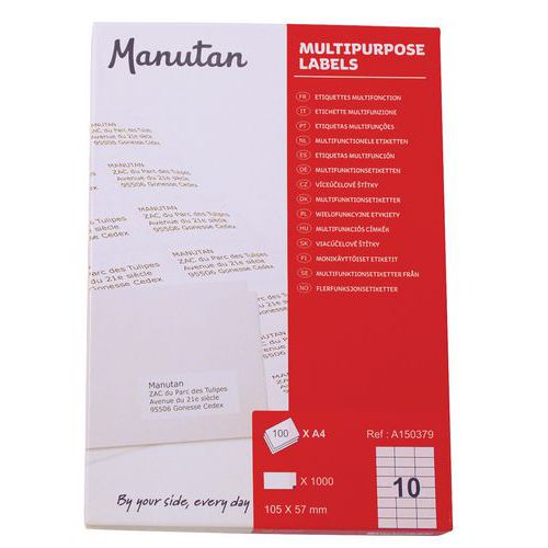 Samolepc etikety Manutan, 10,5 x 5,7 cm