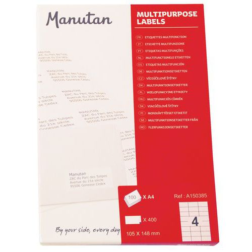 Samolepc etikety Manutan, 14,8 x 10,5 cm