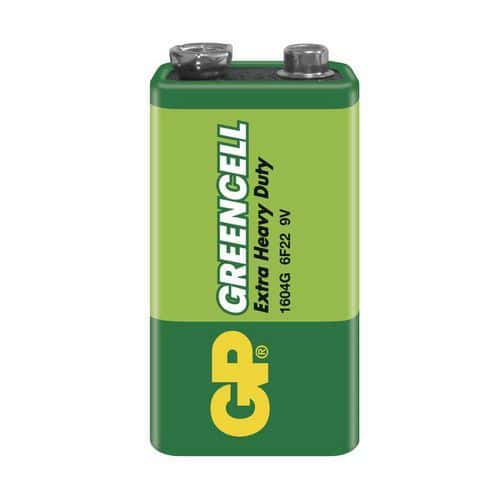 Zinkochloridová baterie GP Greencell 9V fólie