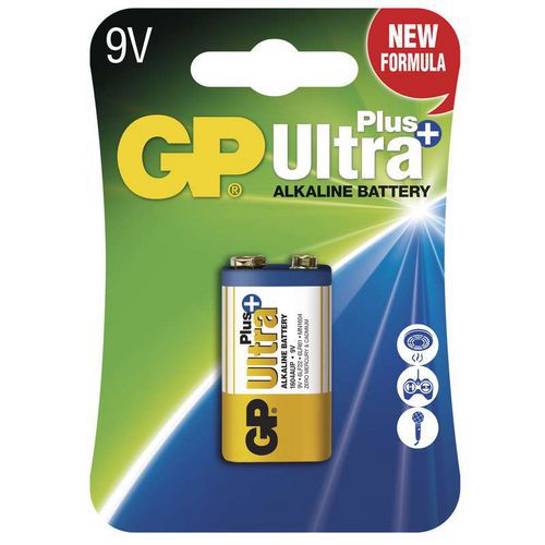 Alkalick baterie GP Ultra Plus 6LF22 (9V), blistr