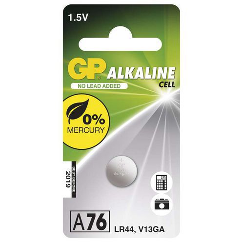 Alkalick knoflkov baterie GP LR44 (A76F), blistr