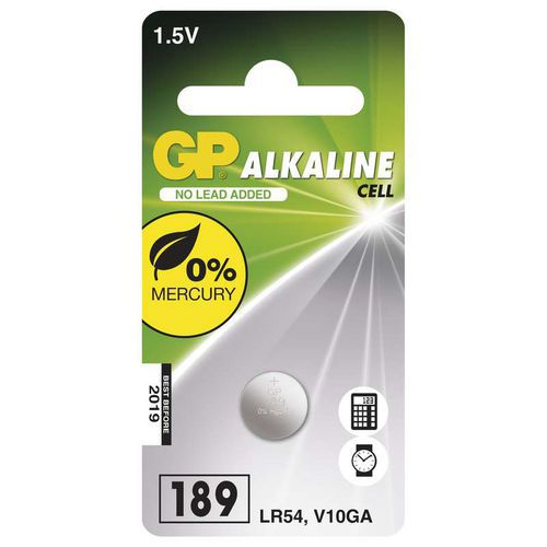 Alkalick knoflkov baterie GP LR54 (189F), blistr