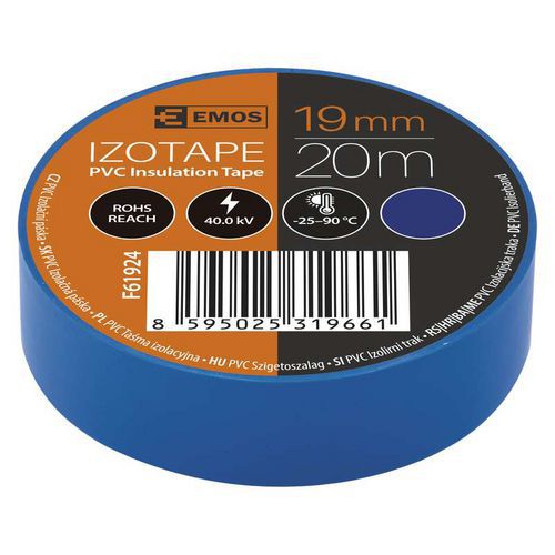 Elektroizolan PVC pska Emos, ka 19 mm, 10 ks, 20 m, modr