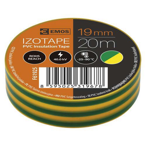 Elektroizolan PVC pska Emos, ka 19 mm, 10 ks, 20 m, zeleno