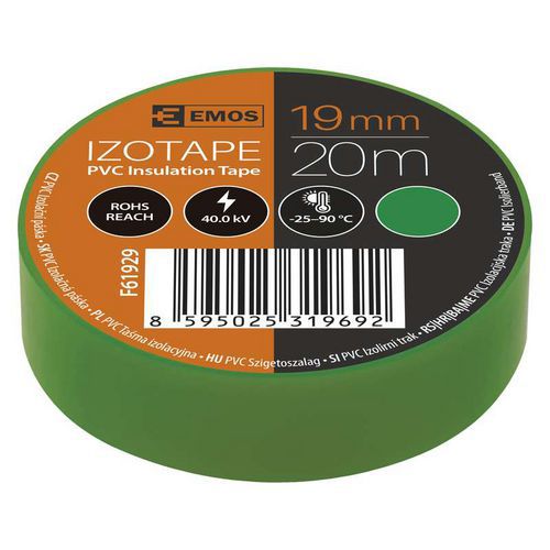 Elektroizolan PVC pska Emos, ka 19 mm, 10 ks, 20 m, zelen