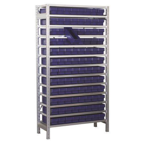 Regál s 96 zásuvnými boxy, hloubka 40 cm Regál s 96 zásuvnými boxy, hloubka 40 cm
