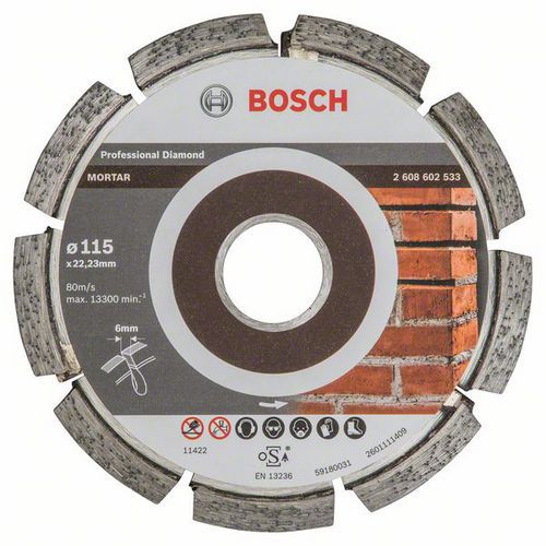 Bosch - Frza na spry Expert for Mortar 115 x 6 x 7 x 22,23 mm