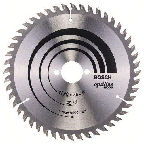 Bosch - Pilov kotou Optiline Wood 190 x 30 x 2,6 mm, 48