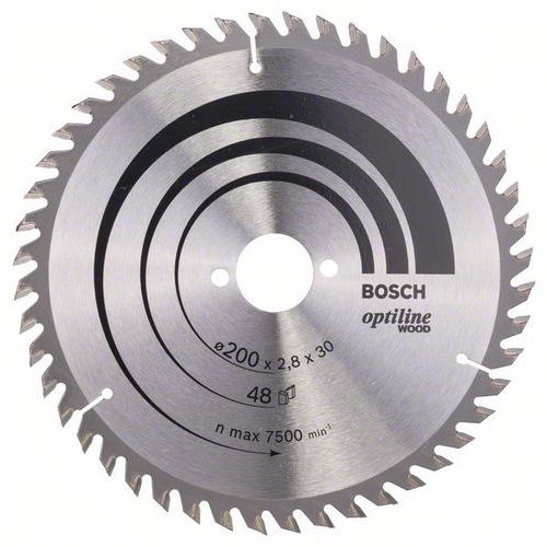 Bosch - Pilov kotou Optiline Wood 200 x 30 x 2,8 mm, 48