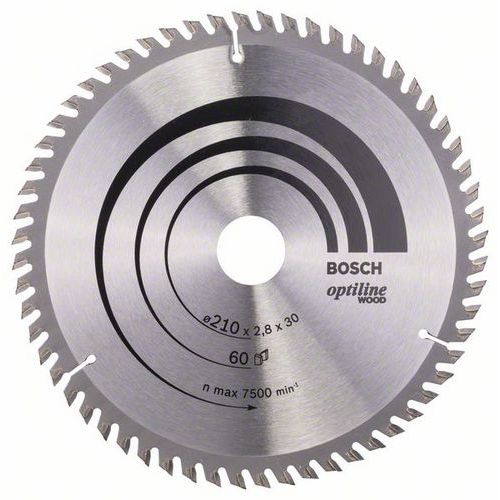 Bosch - Pilov kotou Optiline Wood 210 x 30 x 2,8 mm, 60