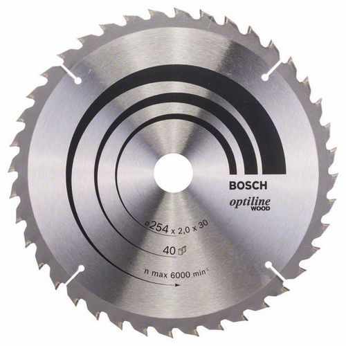 Bosch - Pilov kotou Optiline Wood 254 x 30 x 2,0 mm, 40