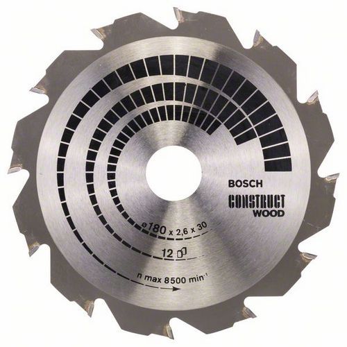 Bosch - Pilov kotou Construct Wood 180 x 30/20 x 2,6 mm; 12